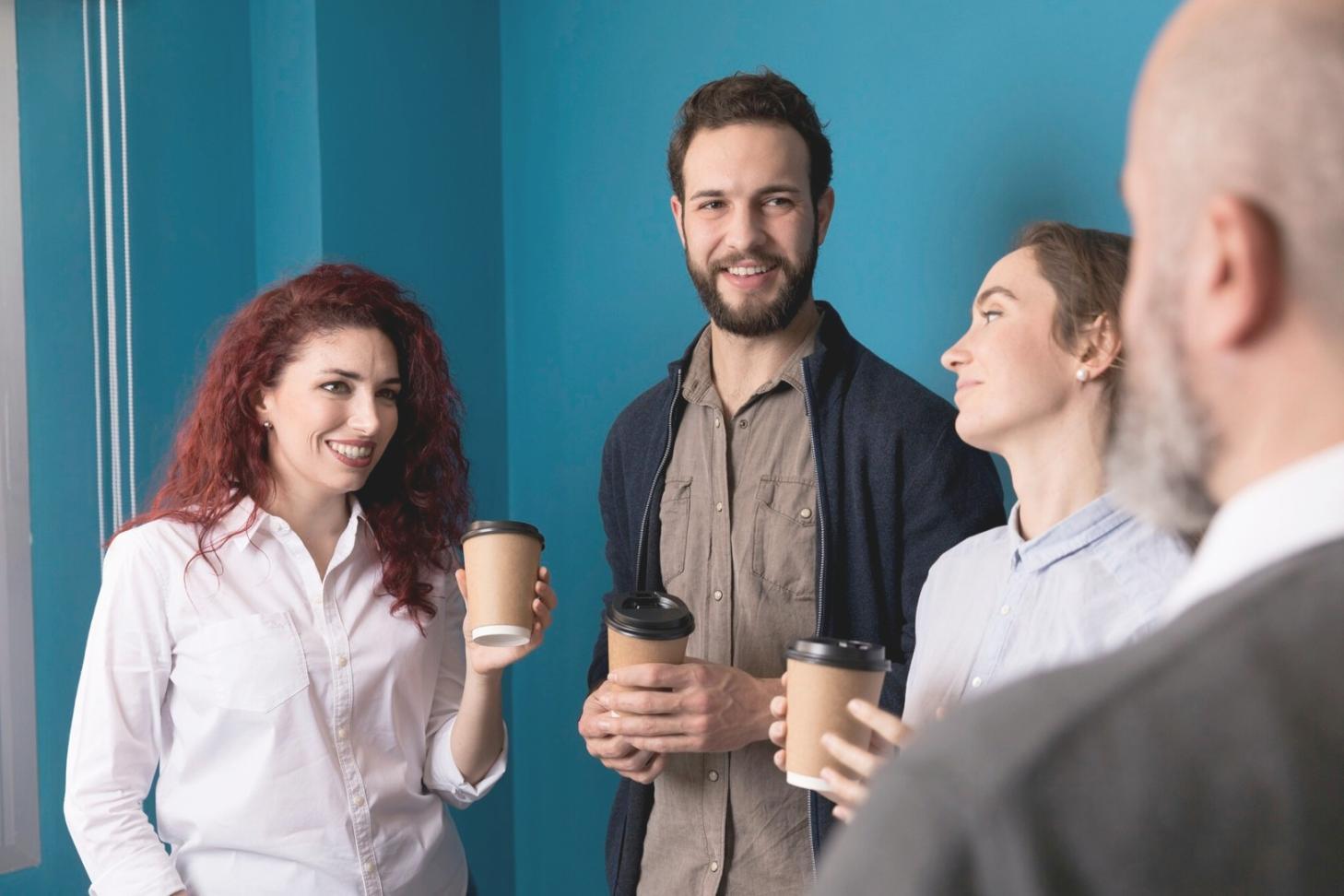 Financial planning documents with calculator and coffee cup